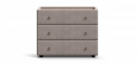 Комод BOSS Classic велюр MONOLIT Латте, Орех Селект
