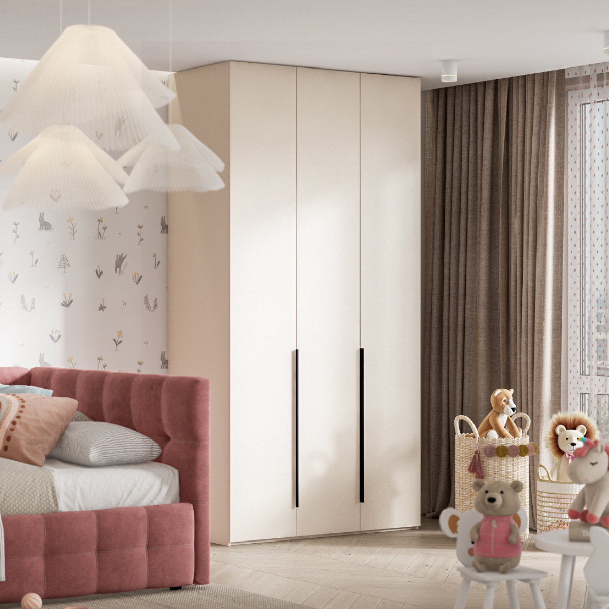 Шкаф BOSS STANDART 120 - 3Д Кашемир серый