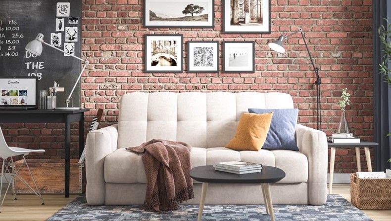 Диван BOSS Sleep 160 велюр Monolit сталь