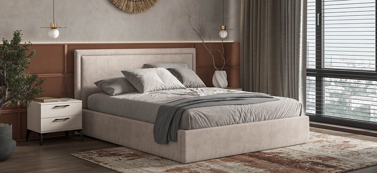 Кровать Фрея 160*200 без ПМ MONOLIT Латте