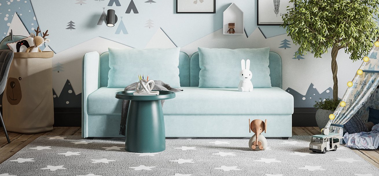 Тахта Ирис велюр Monolit аква