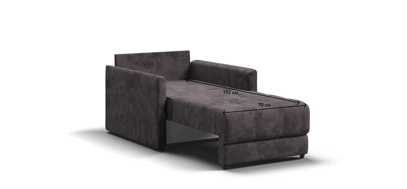 Кресло-кровать BOSS LOFT велюр Alkantara серый