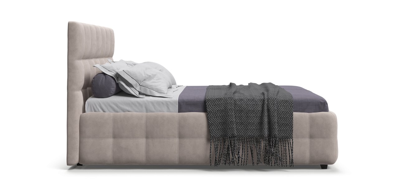 Кровать Босс 160*200 Про велюр Monolit латте