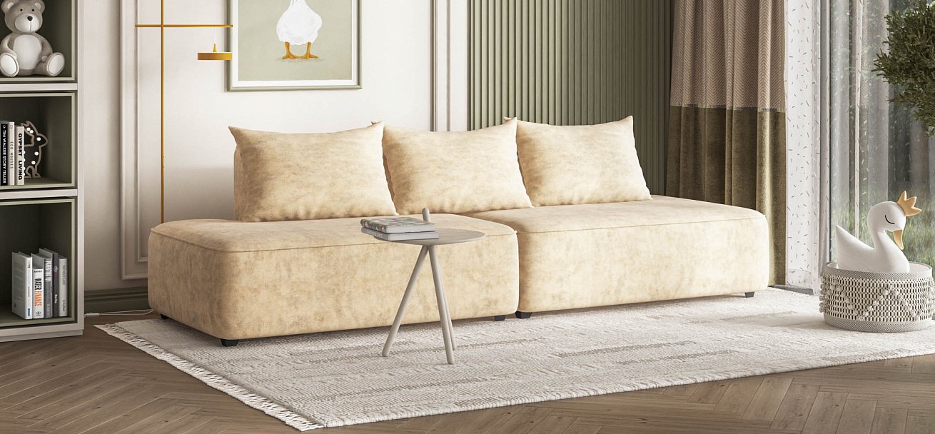 Диван KING TWIN Велюр Роял шампань