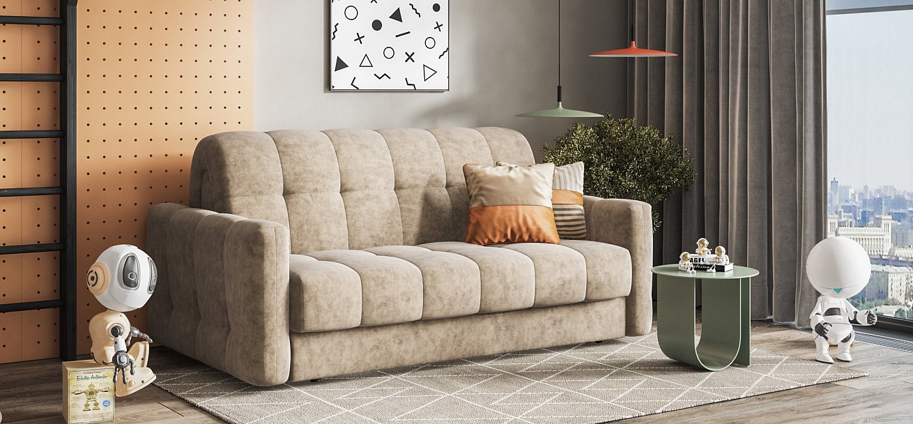 Диван BOSS Sleep 160 Велюр Royal тауп NEW