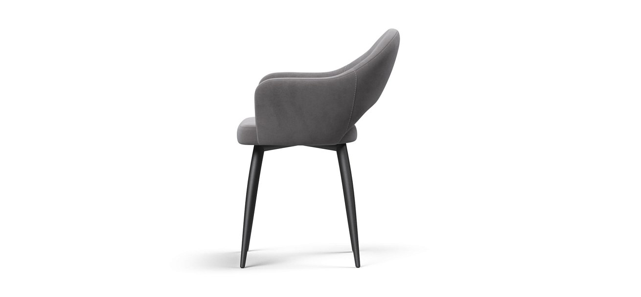 Стул ОРИЕНТ Velutto серый, черный