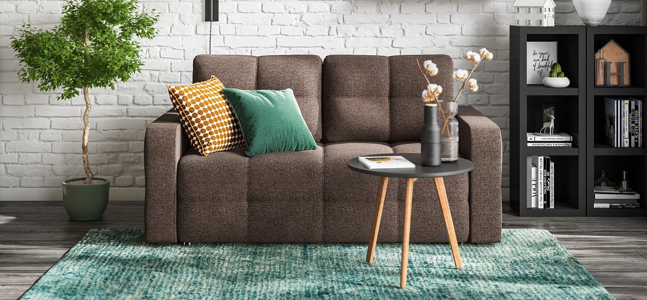 Диван Dandy Compact рогожка Malmo шоколад