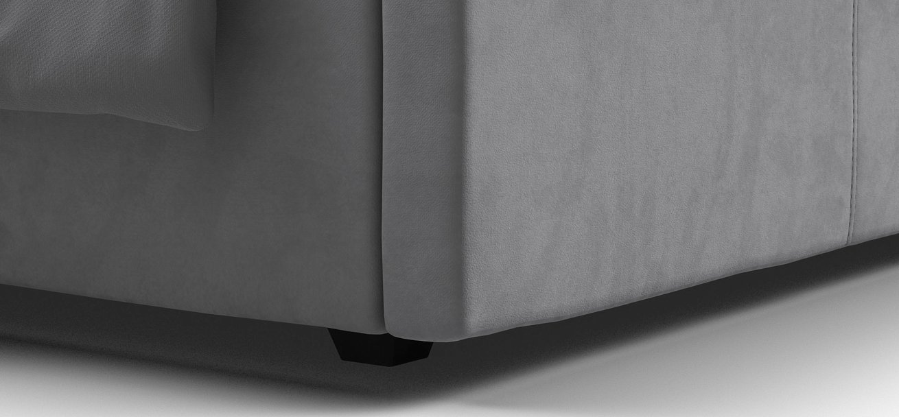 Кровать Белла 160*200 велюр Monolit сталь