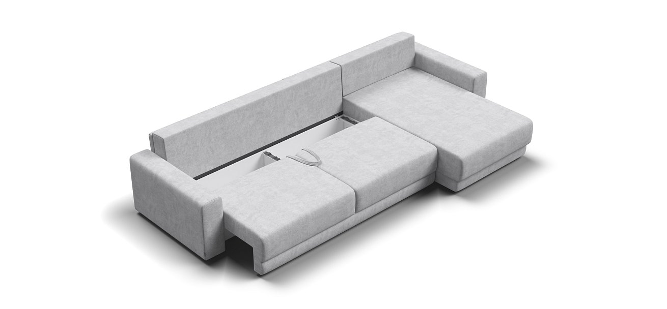 Угловой диван Босс Прайм Макс Шенилл CLOUD грей