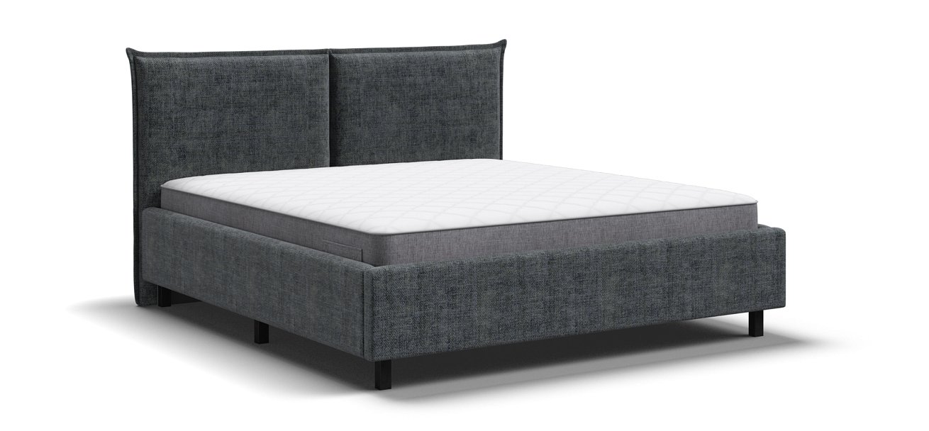 Кровать ЛЕО 160*200 Шенилл IQ серая