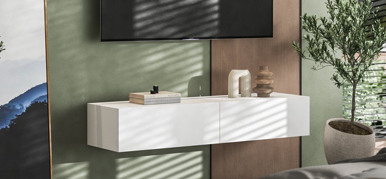 ТВ Тумба BOSS STANDART 140 Белая