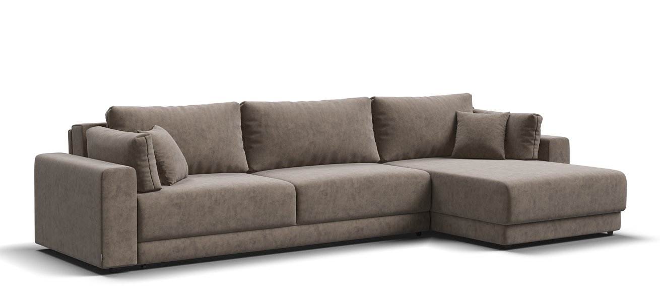 Угловой диван Босс Прайм Макс Велюр Роял тауп