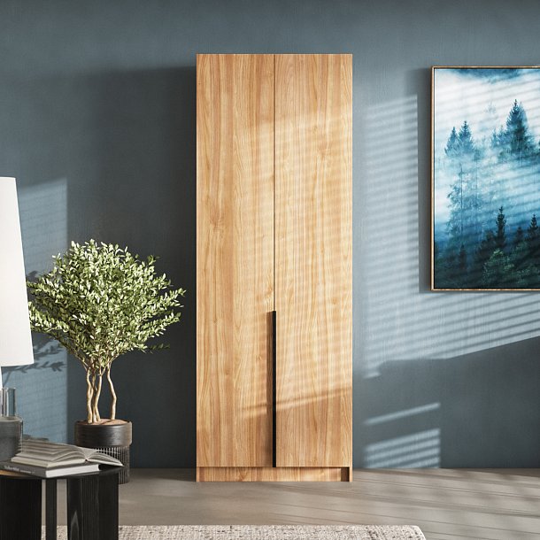 Рим 80 шкаф распашной 2Д + ящики Орех Селект