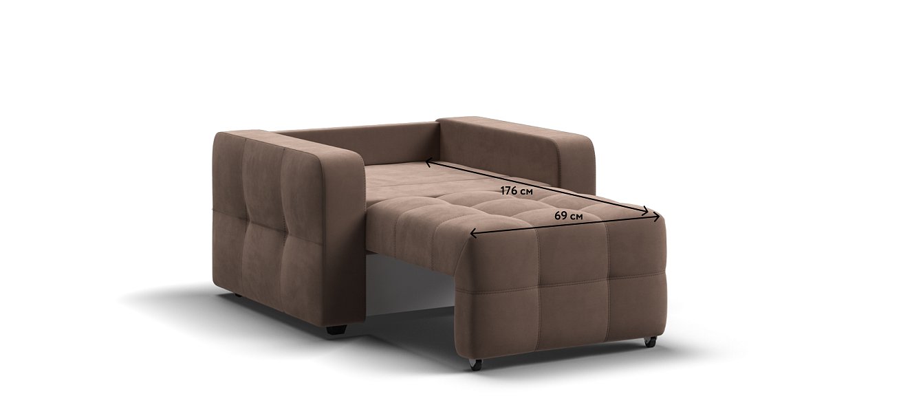 Кресло-кровать Dandy велюр Monolit мокко