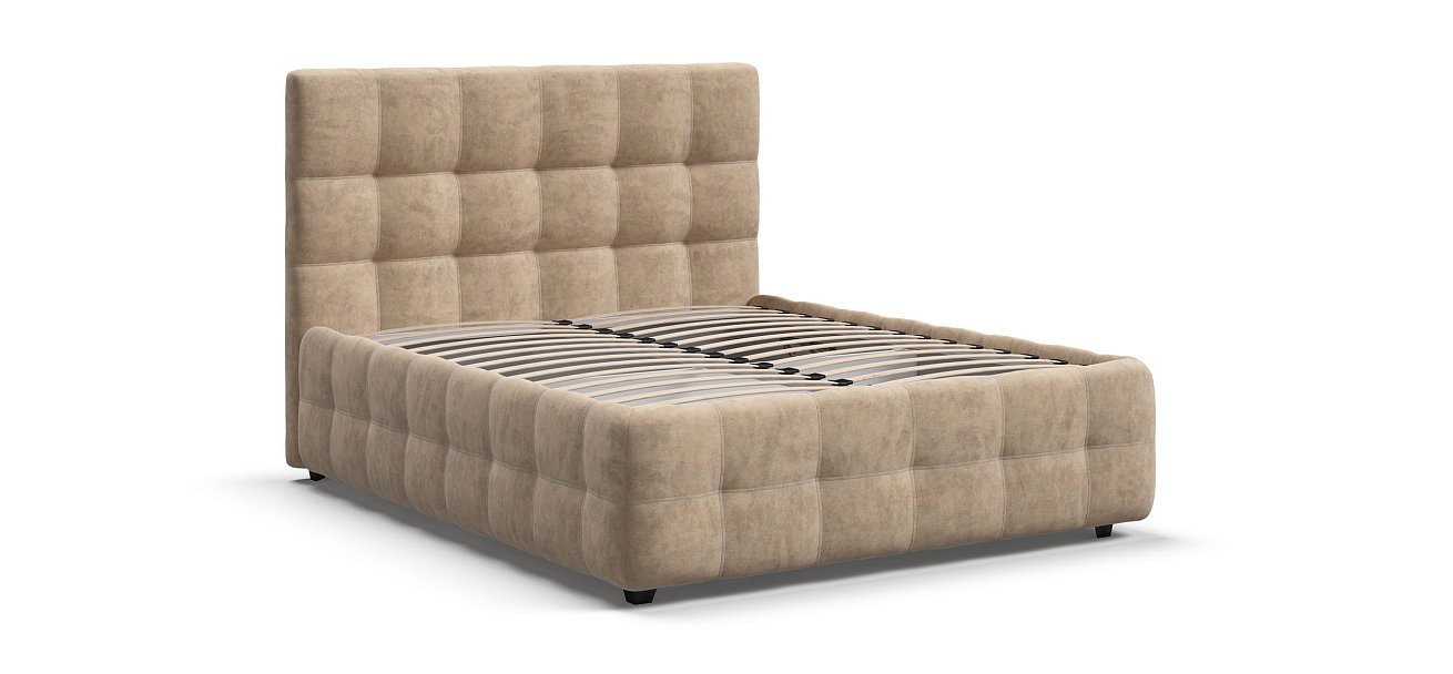 Босс Кровать+ПМ 140*200 Велюр Роял шампань