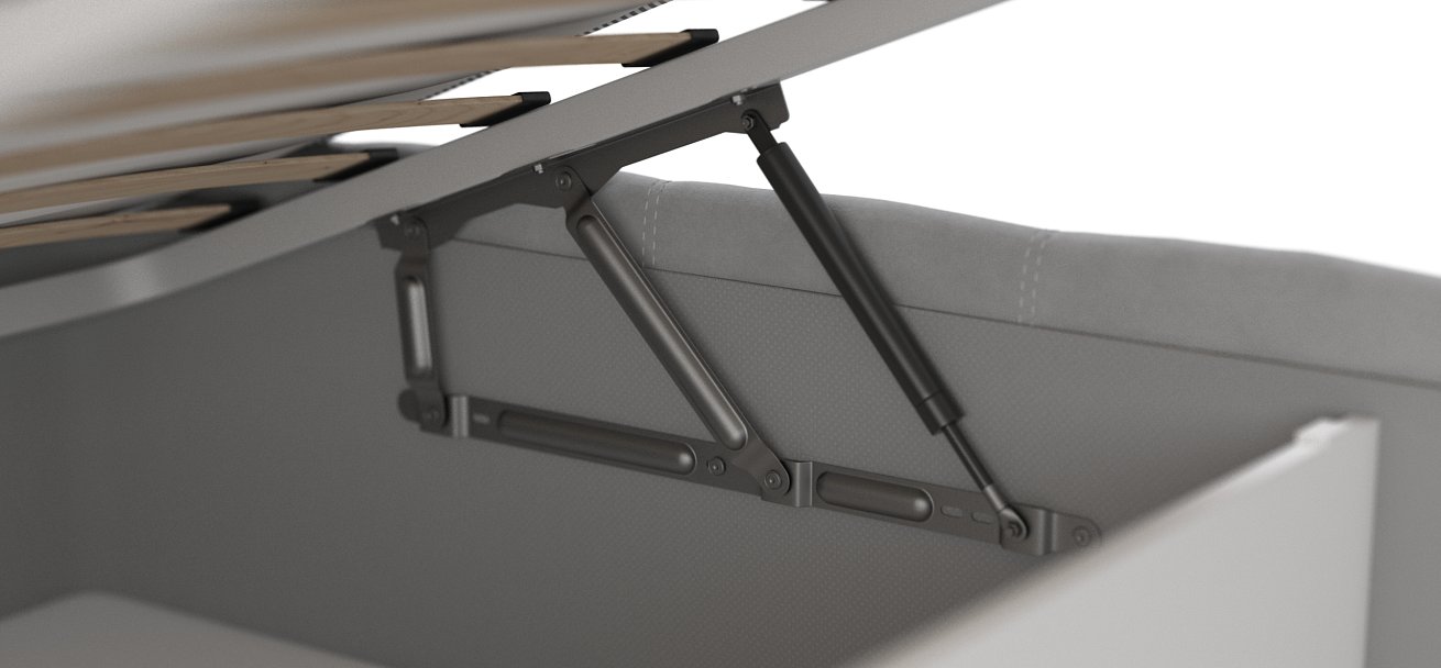 Кровать Босс 140*200 Про велюр Monolit сталь