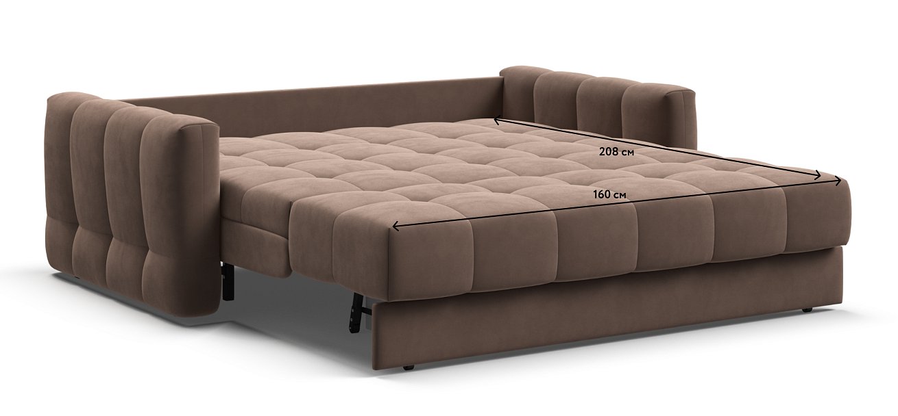 Диван BOSS Sleep 160 велюр Monolit мокко