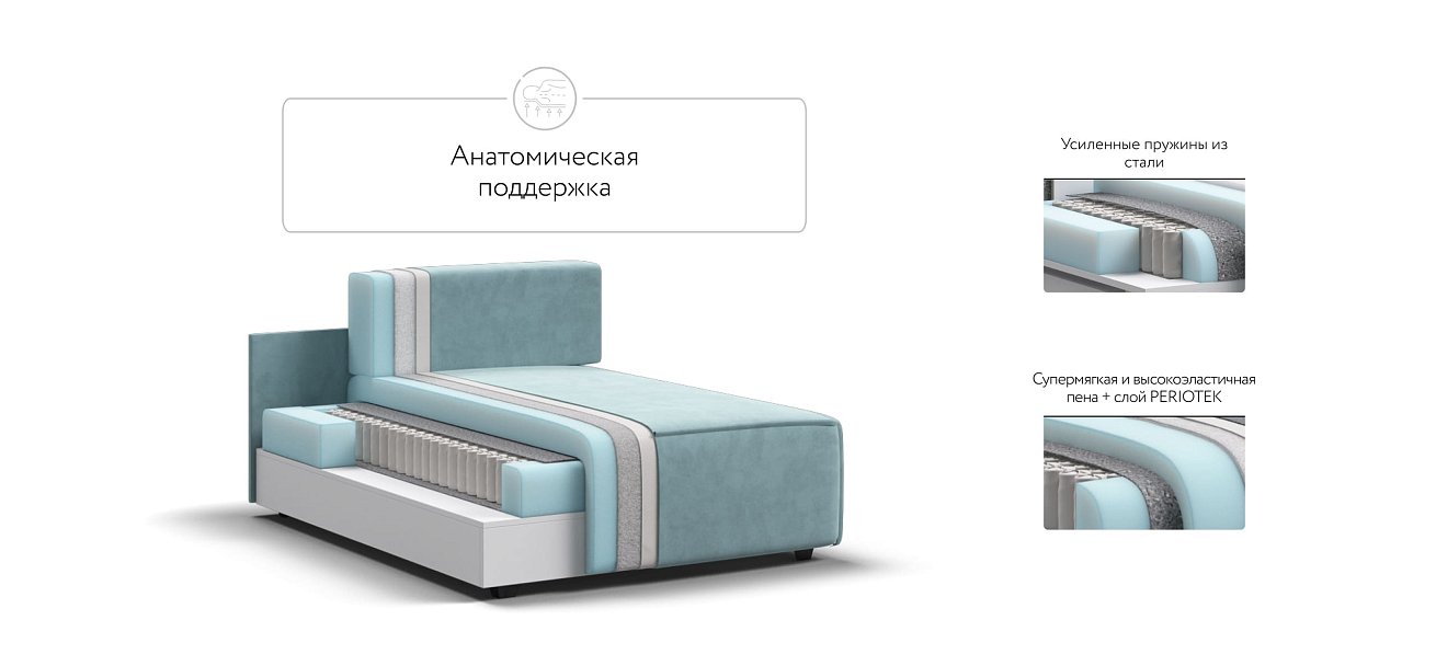 Оттоманка BOSS SOFT MODOOL велюр Monolit аква