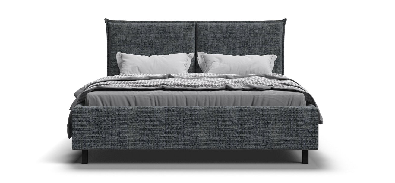 Кровать ЛЕО 160*200 Шенилл IQ серая