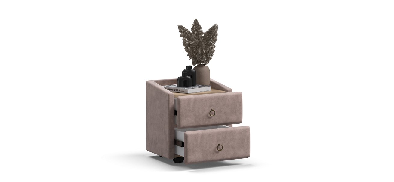 Тумба BOSS CLASSIC Велюр Royal пион NEW, Орех Парона