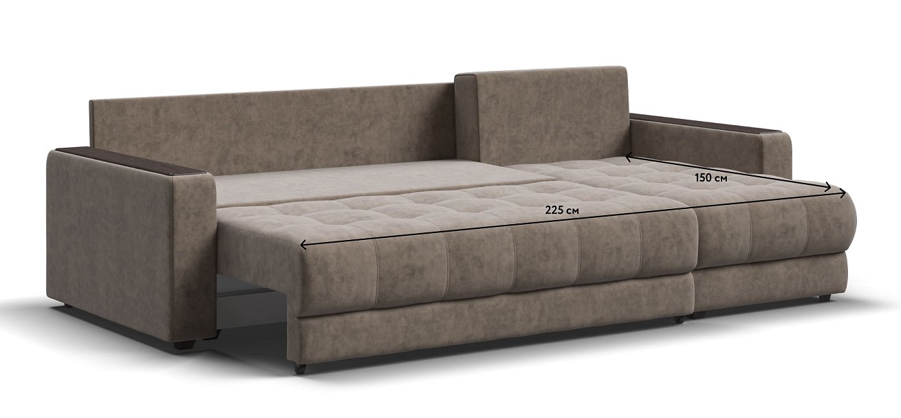 Угловой диван BOSS 3.0 Classic XL Велюр Royal тауп NEW