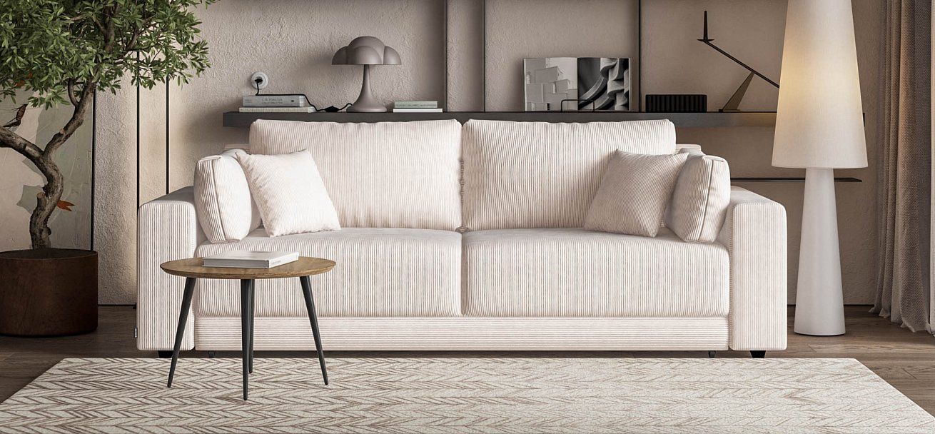 Диван Босс Прайм Вельвет CORD бежевый