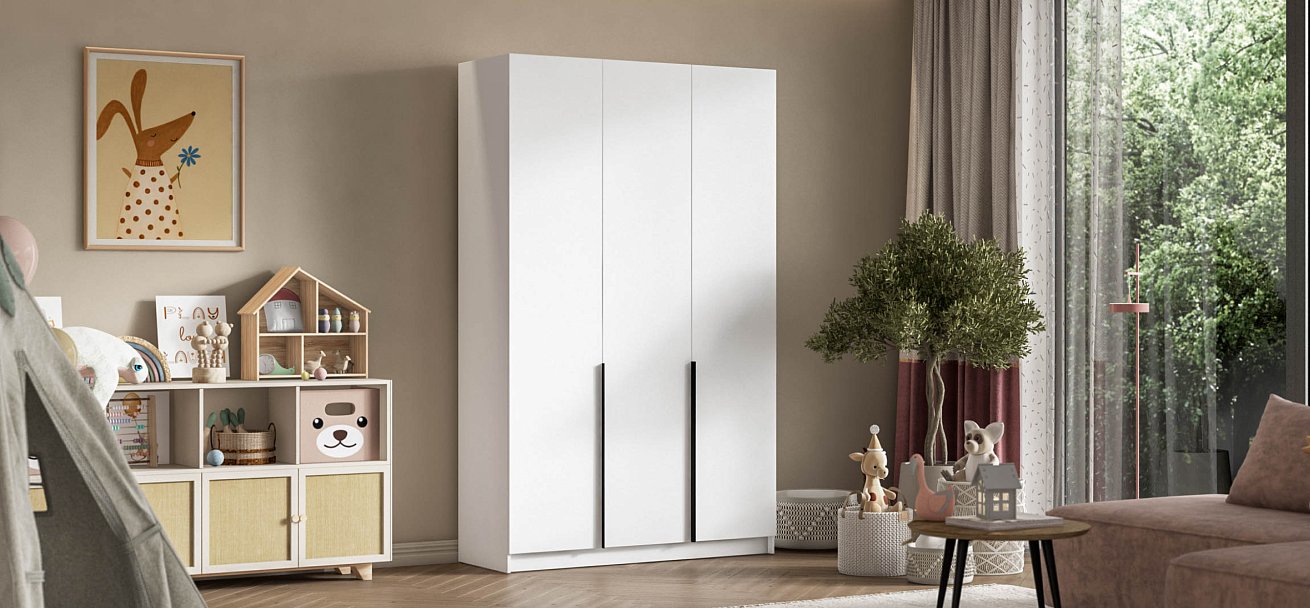 Босс Стандарт 135*220 шкаф распашной 3Д Белый