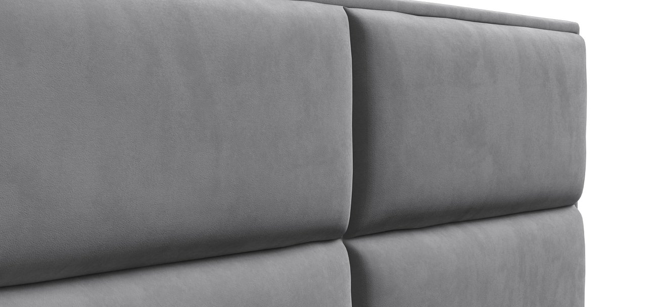 Кровать MILA 160 велюр Monolit сталь