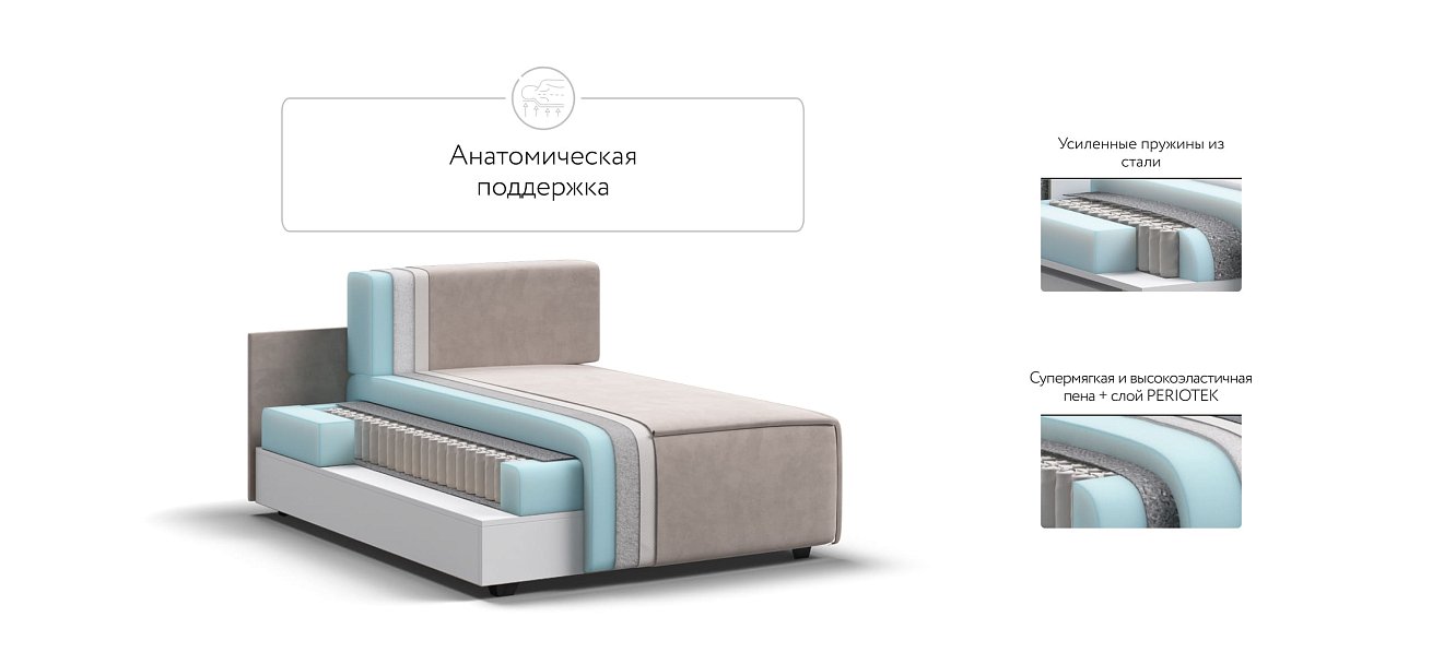 Оттоманка BOSS SOFT MODOOL велюр Monolit латте