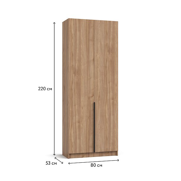 Рим 80 шкаф распашной 2Д + ящики Орех Селект