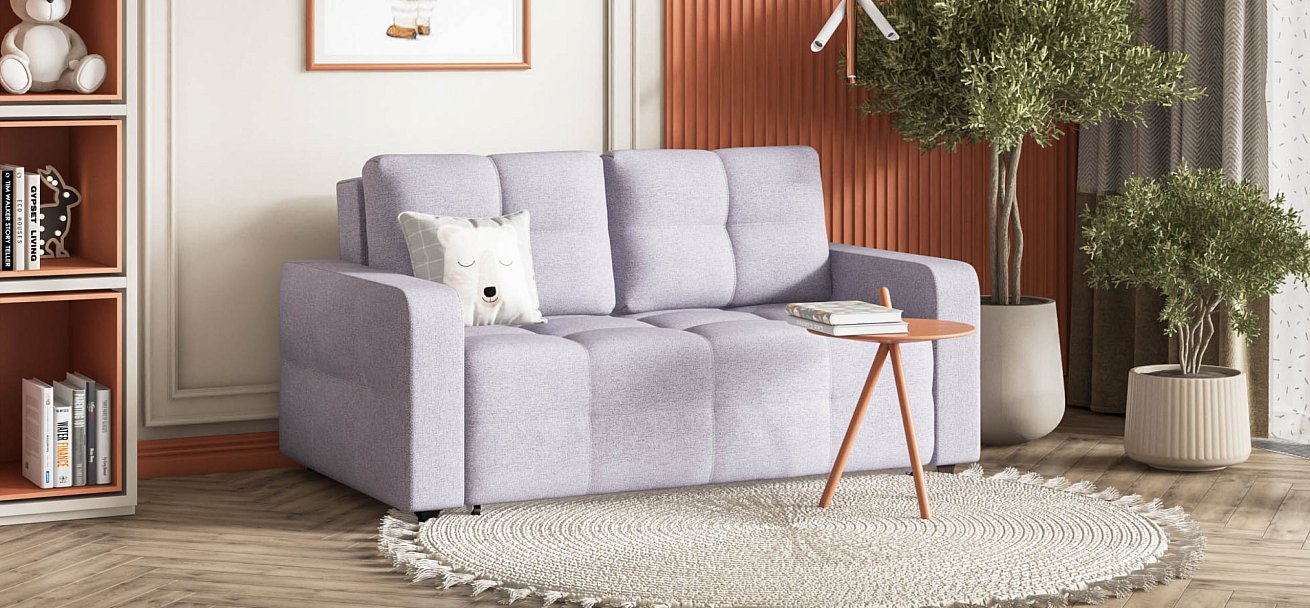 Диван Dandy Compact рогожка Malmo платина