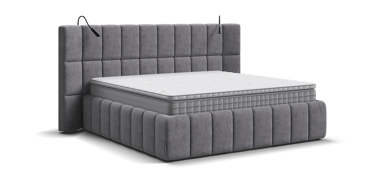 Кровать BOSS.XO 180*200 Велюр Роял агат