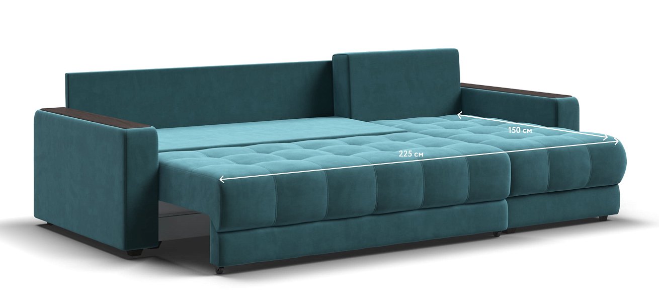 Угловой диван BOSS 3.0 Classic XL велюр Monolit зеленый