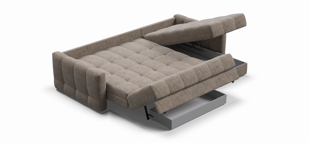 Угловой диван BOSS Sleep 160 Велюр Royal тауп NEW