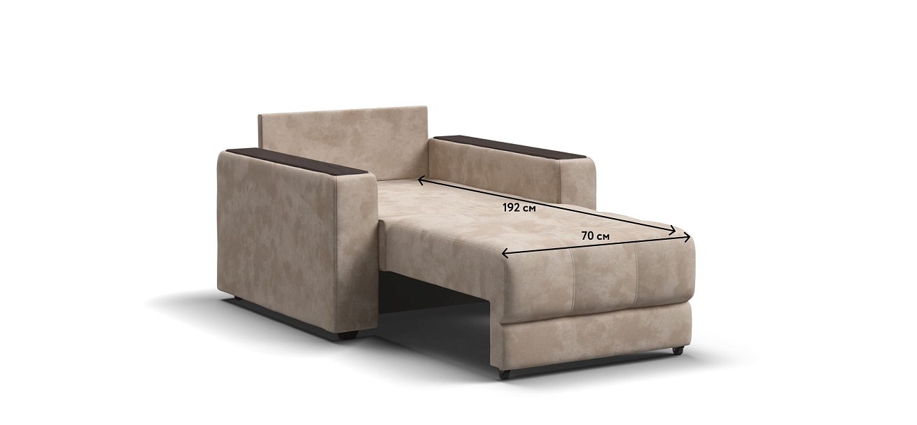 Кресло-кровать BOSS 2.0 велюр Alkantara пепел