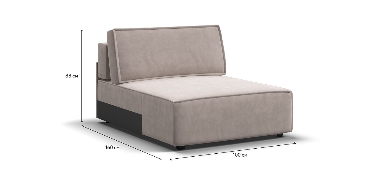 Оттоманка BOSS SOFT MODOOL велюр Monolit латте