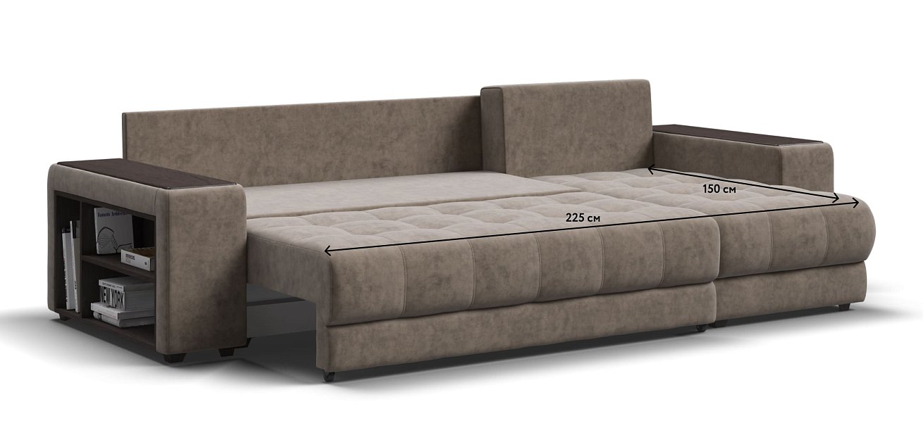 Угловой диван BOSS 3.0 XL Велюр Royal тауп NEW