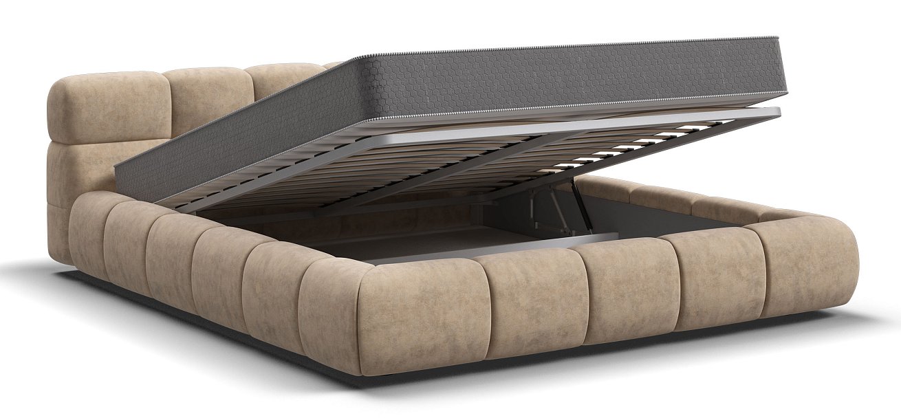 Кровать Босс Дрим 160*200 Про Велюр Royal шампань NEW