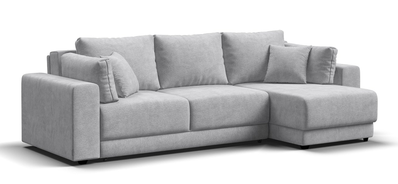 Угловой диван Босс Прайм ХЛ Шенилл CLOUD грей
