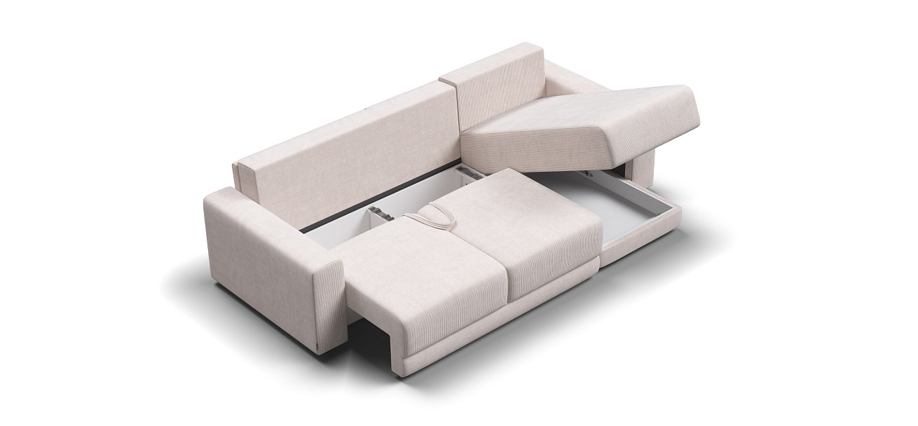 Угловой диван Босс Прайм ХЛ Вельвет CORD бежевый